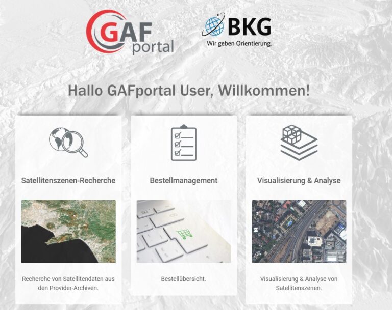 Cooperation between GAF AG and BKG: Provision of very high-resolution satellite data, products and services to more than 400 federal authorities